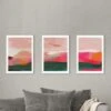 Set Of 3 East End Prints Green & Pink Abstract Gallery Wall Framed Prints 2 Set Of 3 East End Prints Green & Pink Abstract Gallery Wall Framed Prints -Home Luxe Studio 30865517