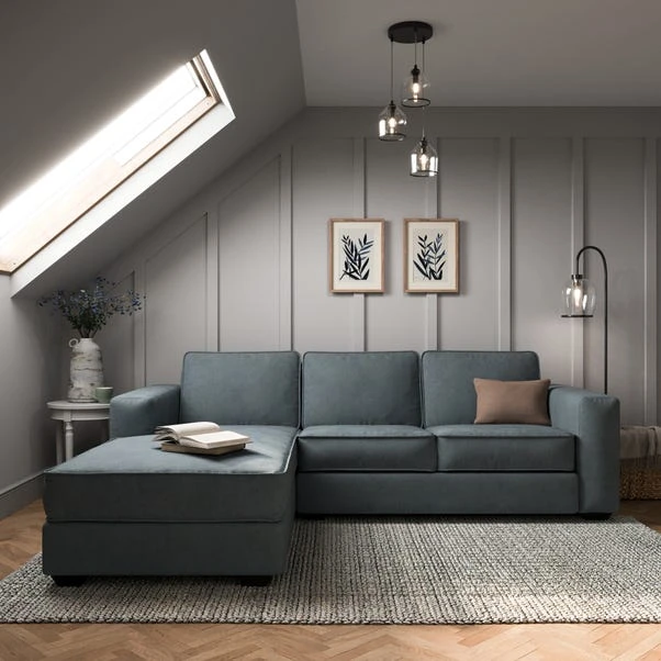 Claude Tonal Chenille Corner Chaise Sofa 3 Claude Tonal Chenille Corner Chaise Sofa