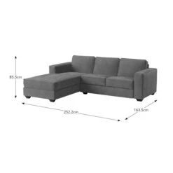 Claude Tonal Chenille Corner Chaise Sofa 28 Claude Tonal Chenille Corner Chaise Sofa -Home Luxe Studio 30866154 alt09