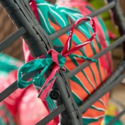 Black Egg Chair With Tropical Cushion 9 Black Egg Chair With Tropical Cushion -Home Luxe Studio 30867482 alt03