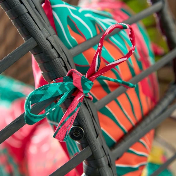 Black Egg Chair With Tropical Cushion 6 Black Egg Chair With Tropical Cushion - Image 4