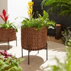Amazonia Rattan Plant Stand -Home Luxe Studio 30867525