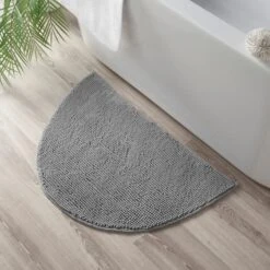 Mini Bobble Semi Circle Bath Mat 32 Mini Bobble Semi Circle Bath Mat -Home Luxe Studio 30867972