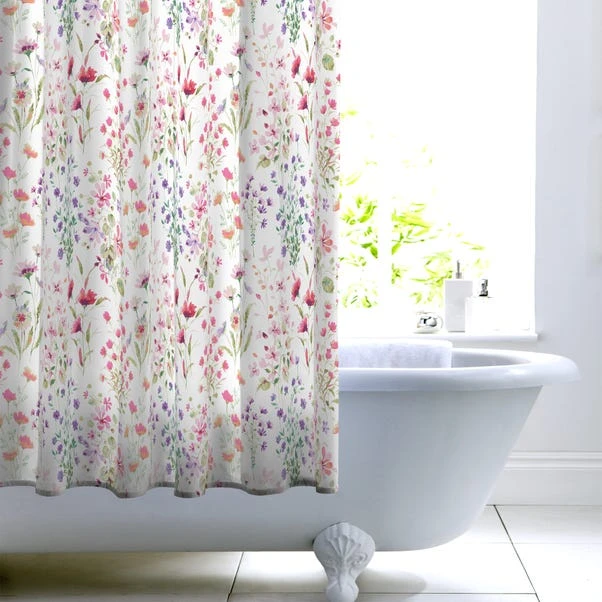 Watercolour Floral Shower Curtain 3 Watercolour Floral Shower Curtain