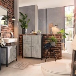 Colton Undersink Unit, Concrete Effect -Home Luxe Studio 30869870 alt06