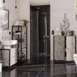 Colton Shelving Unit, Concrete Effect 9 Colton Shelving Unit, Concrete Effect -Home Luxe Studio 30869871 alt02