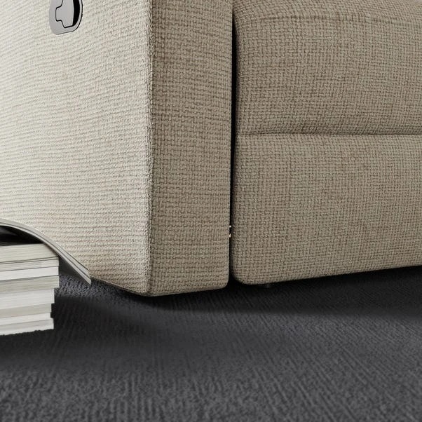 Taylor Chunky Chenille Manual Recliner Armchair, Dark Natural 6 Taylor Chunky Chenille Manual Recliner Armchair, Dark Natural - Image 4