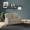 Taylor Chunky Chenille Manual Recliner 2 Seater Sofa, Dark Natural 2 Taylor Chunky Chenille Manual Recliner 2 Seater Sofa, Dark Natural -Home Luxe Studio 30869879