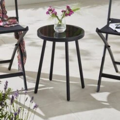 Small Glass Bistro Table -Home Luxe Studio 30870105