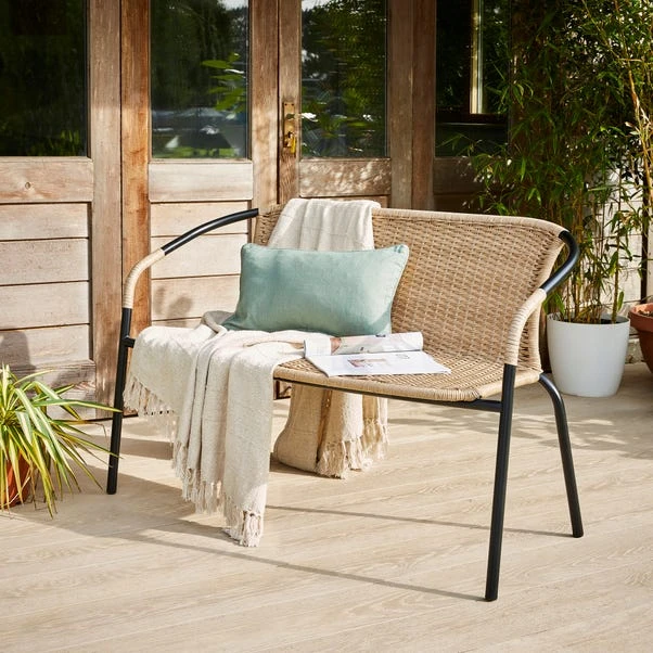 Rattan Bench 3 Rattan Bench