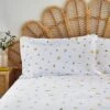 Pressed Floral 100% Cotton Oxford Pillowcase 2 Pressed Floral 100% Cotton Oxford Pillowcase -Home Luxe Studio 30870770