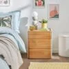 Reggie 3 Drawer Bedside Table, Oak Effect 2 Reggie 3 Drawer Bedside Table, Oak Effect -Home Luxe Studio 30871517