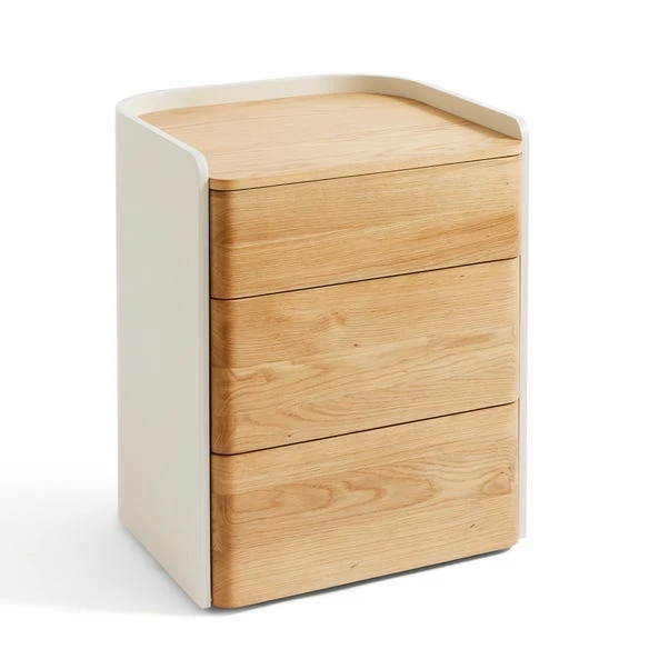 Reggie 3 Drawer Bedside Table, Oak Effect 7 Reggie 3 Drawer Bedside Table, Oak Effect - Image 5
