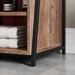 Fulton Bathroom Storage Cabinet, Pine Effect -Home Luxe Studio 30873181 alt03