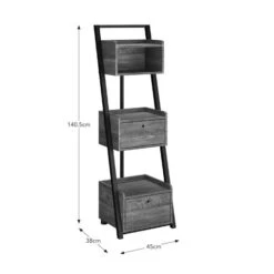 Fulton Bathroom Ladder Shelf, Pine Effect -Home Luxe Studio 30873186 alt09