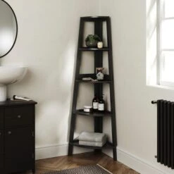 Nautical Corner Ladder Shelving Unit 23 Nautical Corner Ladder Shelving Unit -Home Luxe Studio 30873461
