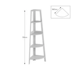 Nautical Corner Ladder Shelving Unit 22 Nautical Corner Ladder Shelving Unit -Home Luxe Studio 30873462 alt09