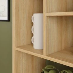 Hardy Slim Bookcase With Drawer, Oak Effect -Home Luxe Studio 30874180 alt03