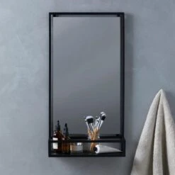 London Rectangle Wall Mirror With Shelf 11 London Rectangle Wall Mirror With Shelf -Home Luxe Studio 30876102