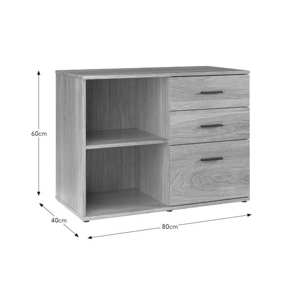 Edison Storage Cabinet, Oak Effect 8 Edison Storage Cabinet, Oak Effect - Image 6