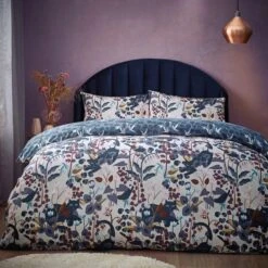 Furn. Midnight Panther Duvet Cover And Pillowcase Set Dusky Blue 9 Furn. Midnight Panther Duvet Cover And Pillowcase Set Dusky Blue -Home Luxe Studio 30876813 alt03