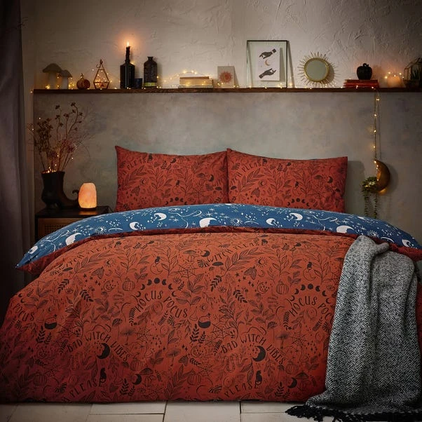 Furn. Witchy Vibes Duvet Cover And Pillowcase Set Rust 18 Furn. Witchy Vibes Duvet Cover And Pillowcase Set Rust - Image 16