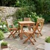 Compact Wooden Folding Dining Set 2 Compact Wooden Folding Dining Set -Home Luxe Studio 30877113