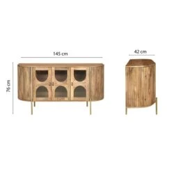 Indus Valley Orbit 3 Door Glass Sideboard 21 Indus Valley Orbit 3 Door Glass Sideboard -Home Luxe Studio 30877736 alt09