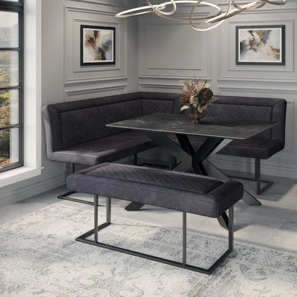 Indus Valley Athena Left Hand Facing Corner Bench 3 Indus Valley Athena Left Hand Facing Corner Bench