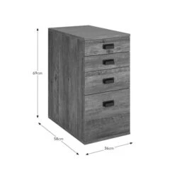 Fulton 4 Drawers Storage Unit, Pine -Home Luxe Studio 30878037 alt09