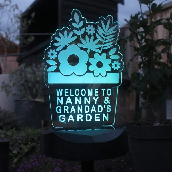 Personalised Plant Pot Outdoor Solar LED Light 6 Personalised Plant Pot Outdoor Solar LED Light - Image 4