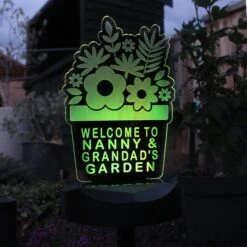 Personalised Plant Pot Outdoor Solar LED Light 16 Personalised Plant Pot Outdoor Solar LED Light -Home Luxe Studio 30878364 alt04
