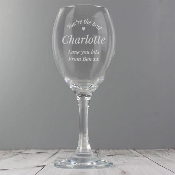 Personalised You Are The Best Wine Glass 4 Personalised You Are The Best Wine Glass - Image 2