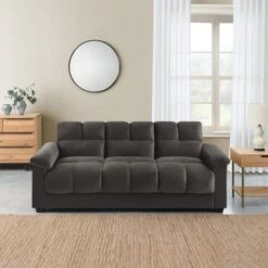Margo Velvet With Storage Double Sofa Bed