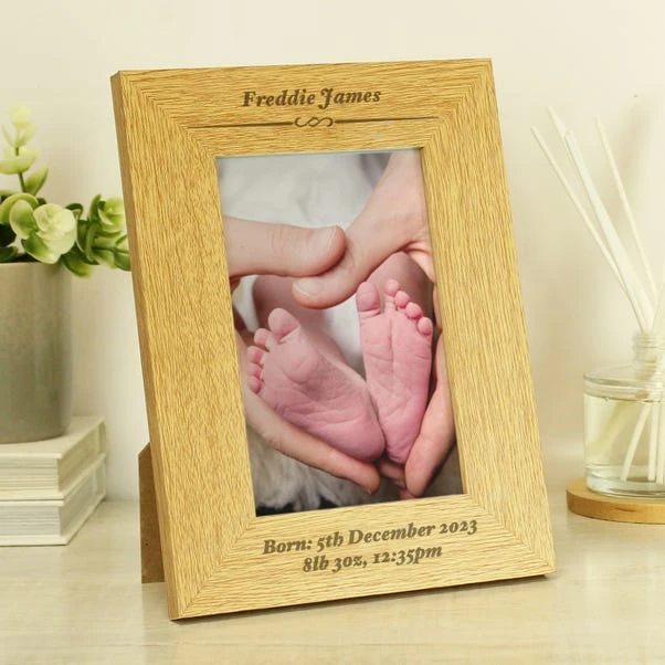 Personalised Formal Oak Effect Portrait Photo Frame 4 Personalised Formal Oak Effect Portrait Photo Frame - Image 2