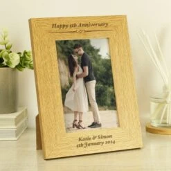 Personalised Formal Oak Effect Portrait Photo Frame 8 Personalised Formal Oak Effect Portrait Photo Frame -Home Luxe Studio 30880820 alt02