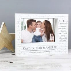 Personalised Family Landscape Box Photo Frame