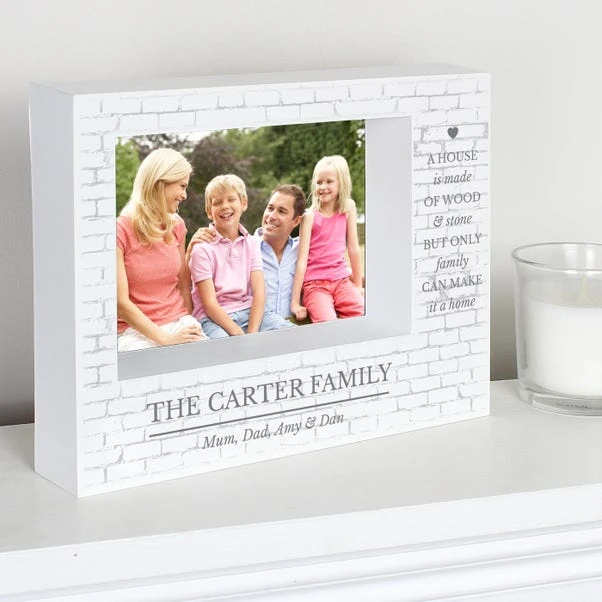 Personalised Family Landscape Box Photo Frame 4 Personalised Family Landscape Box Photo Frame - Image 2