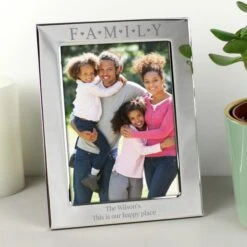Personalised Silver Family And Hearts Portrait Photo Frame 8 Personalised Silver Family And Hearts Portrait Photo Frame -Home Luxe Studio 30880866 alt02
