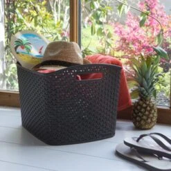 Curver My Style Extra Large Storage Basket, Grey