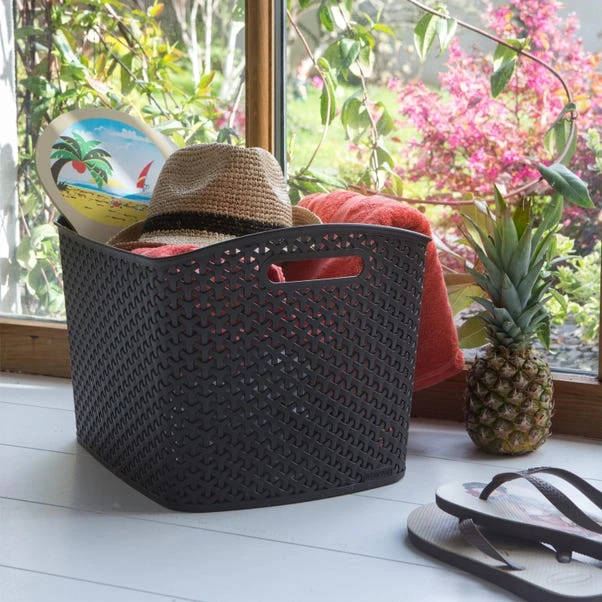 Curver My Style Extra Large Storage Basket, Grey 3 Curver My Style Extra Large Storage Basket, Grey