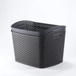 Curver My Style Extra Large Storage Basket, Grey 10 Curver My Style Extra Large Storage Basket, Grey -Home Luxe Studio 30885367 alt03