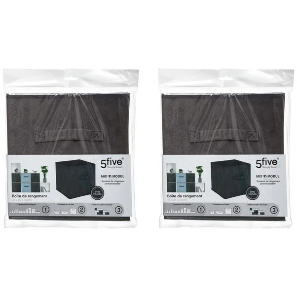 Mix And Modul Set Of 2 Velvet Cube Storage Boxes 4 Mix And Modul Set Of 2 Velvet Cube Storage Boxes - Image 2