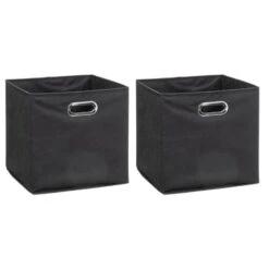 Mix And Modul Set Of 2 Linen Effect Cube Storage Boxes 28 Mix And Modul Set Of 2 Linen Effect Cube Storage Boxes -Home Luxe Studio 30885516