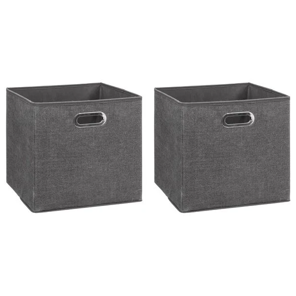 Mix And Modul Set Of 2 Linen Effect Cube Storage Boxes 16 Mix And Modul Set Of 2 Linen Effect Cube Storage Boxes - Image 14