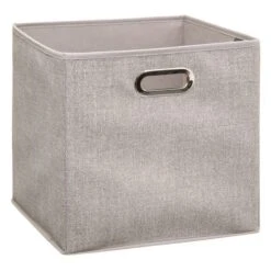 Mix And Modul Set Of 2 Linen Effect Cube Storage Boxes 23 Mix And Modul Set Of 2 Linen Effect Cube Storage Boxes -Home Luxe Studio 30885522 alt02