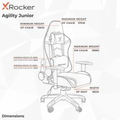 X Rocker Agility Junior Esports Gaming Chair 26 X Rocker Agility Junior Esports Gaming Chair -Home Luxe Studio 30885595 alt09