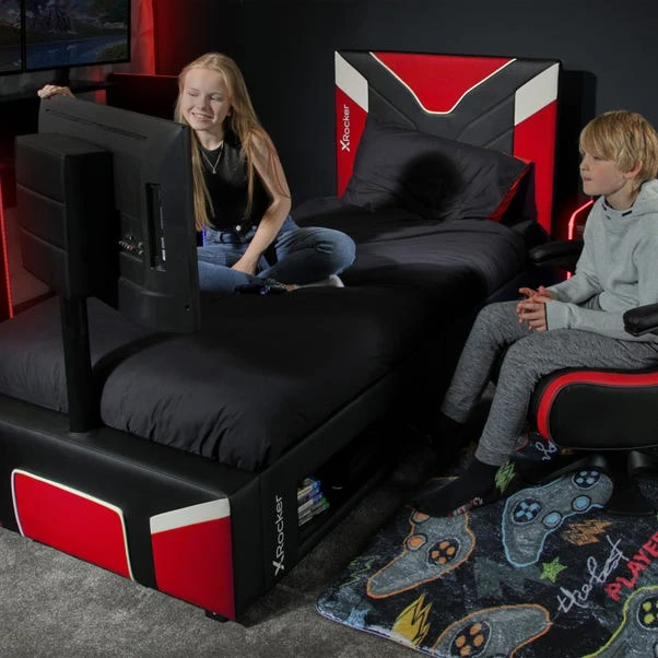 X Rocker Cerberus Twist TV Single Gaming Bed Frame 16 X Rocker Cerberus Twist TV Single Gaming Bed Frame - Image 14