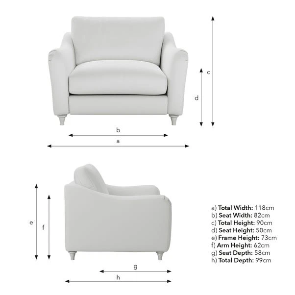 Hattie Slub Faux Linen Snuggle Sofa 11 Hattie Slub Faux Linen Snuggle Sofa - Image 9