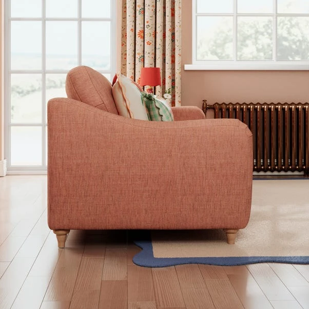 Hattie Slub Faux Linen 3 Seater Sofa 4 Hattie Slub Faux Linen 3 Seater Sofa - Image 2